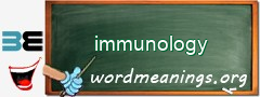 WordMeaning blackboard for immunology